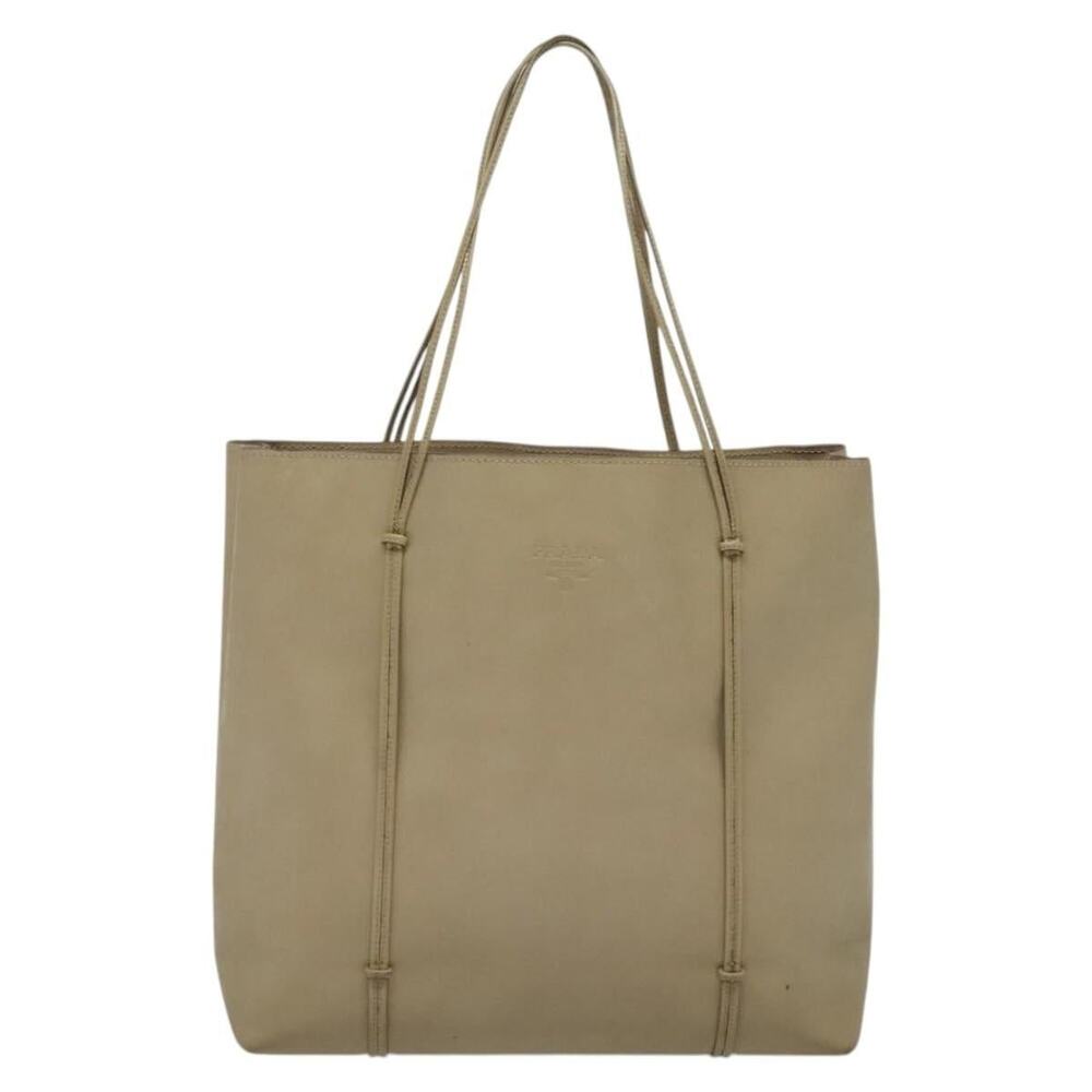 Prada Patent Leather Handbag Beige